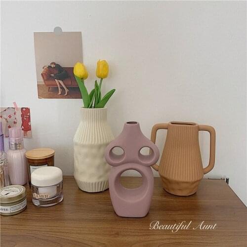 Creative Nordic Vases Minimalistic Abstract Flower Arrangements Flower Vase Ceramics Ornaments Huis Decoratie Home Decor DI50HP
