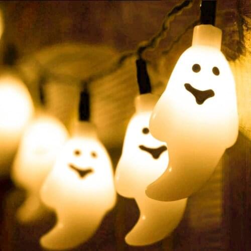 USB Unique USB Halloween Ghosts Fairy Lights PVC LED Fairy Lights Magical for Outdoor