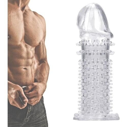 Enlargement Penis Sleeve G-spot Stimulation Cock Sleeve Sex Toys For Men Penis Rings Reusable Condom Delayed Ejaculation