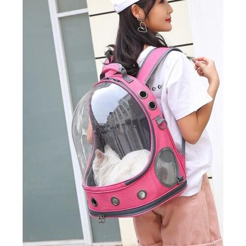 Cat Carrier Bag Breathable Pet Carriers Small Dog Backpack Travel Space Capsule Cage Pet Transport Bag Carrying For Cats Puppy