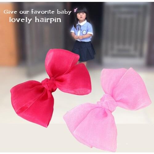 Upscale Lovely jewelry hair accessories hair pins and clips kids girl 6pcs hairpin baby girl hair clip bow decoration for the h