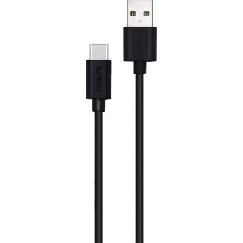 Philips Usb to Usb-C Charging Cable, 2 Meter, Pvc, Black (Dlc3106A/00)