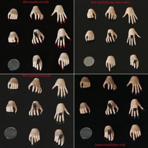 1/6 Replaceable Nail Fingers Hand Model Fit 12" Female PH TBL Pale Suntan Action Figure Body
