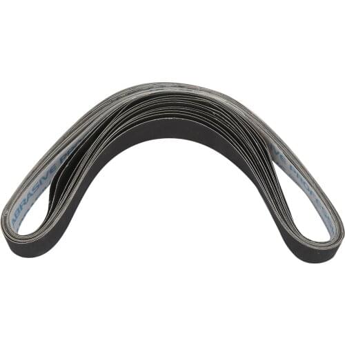 12pcs 30"X1" Aluminum Oxide Sanding Belt Grit 400/600/800/1000 Sander Belt 760x25mm Black Soft Cloth Angle Grinder Sandpaper