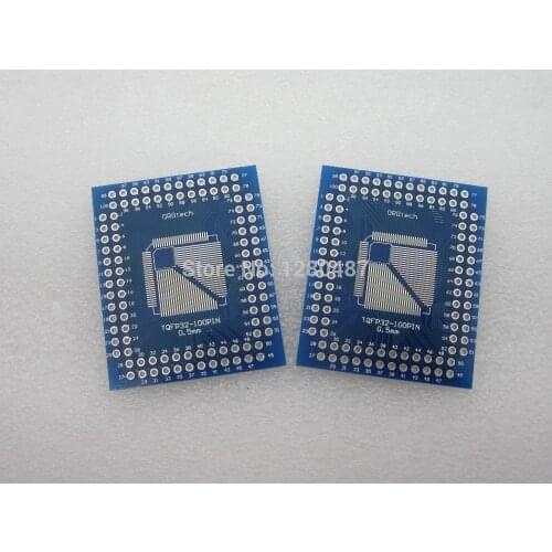 20pcs/lot FQFP TQFP 32 44 64 80 100 LQF SMD turn dip 0.5/0.8 mm adapter plate