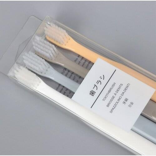 4Pcs/Set Japanese Family Small Head Toothbrush Soft Nylon Bristles Plain Solid Color Handle Oral Care Clean Tool Portable Random