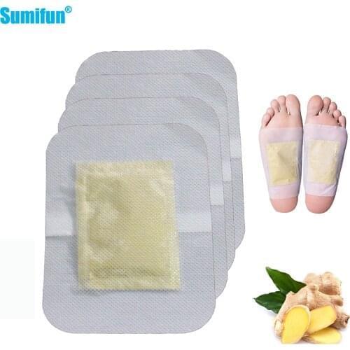 4Pcs Chinese Traditional Herbal Medical Ginger Detox Foot Patch Loss Weight Foot Patch Improve Sleepping Anti-swelling Plaster
