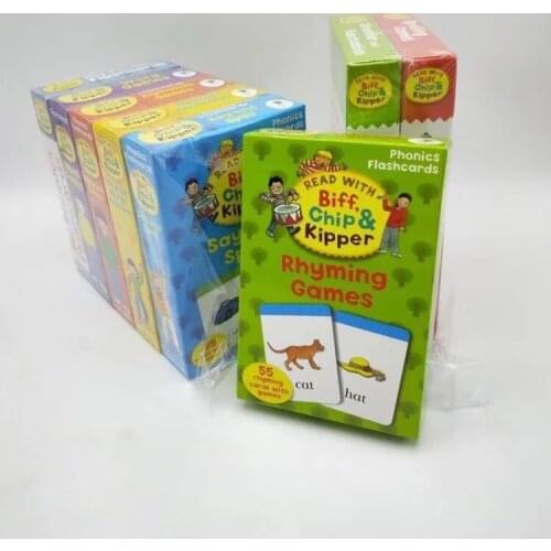8 boxs Oxford Reading Tree Phonics flashcards Alphabet games Grammar and Punctuation word spelling Rhyming games Cards