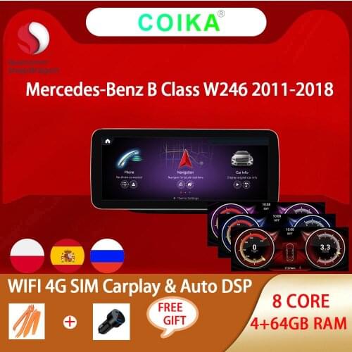 8 Core Android 1920*720P Car Muiltmedia Stereo For Mercedes Benz W246 2011-2018 BT WIFI Google Navi Receiver