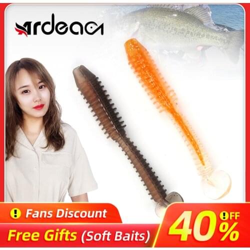 Ardea Soft Lures 83mm 3.6g Silicone Bait Artificial Wobblers Double Color Worm Carp jigging Baitfishing Baitfishing
