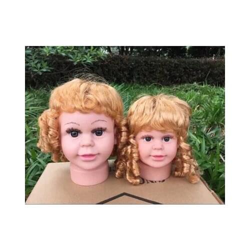 Free Shipping!! New Arrival Plastic Child Head Mannequin Child Head Model With Wig Wholesale