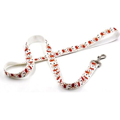 Free shipping Christmas Nylon Leather Pet Dog Cat Leash 2.5*120cm 4 Colors