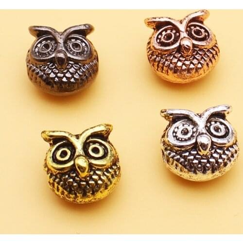 Wholesale 20pcs, 8x11mm Cute Owl Shaped alloy beads ,For DIY Jewelry making !We provide mixed wholesale for all items