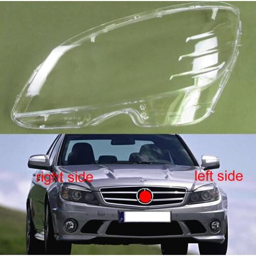 Front Lampshade Lamp Shell Headlamps Cover Headlight Shell For 2007-2010 Benz C Class W204 C180 C200 C220 C250 C280 C300