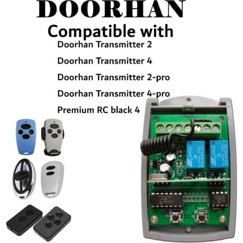 DOORHAN transmitter2 transmitter4 garage door opener DOORHAN remote control receiver gate garage command 433.92mhz rolling code