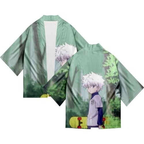 Anime Hunter X Hunter 3D T-shirt Killua Kurapika Gon Cosplay Haori Women Men Short Sleeve Tee Tops Summer Harajuku T Shirt