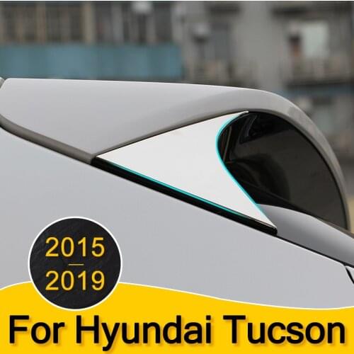 Chrome Car Rear Spoiler Conner Rear Door cover Decorative Trims For Hyundai Tucson 2015 2016 2017 2018 2019 Accessories