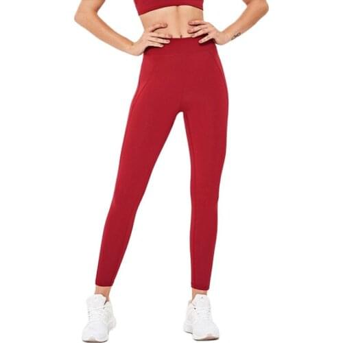 INS European hot style running exercise fitness fast dry yoga wear without embarrassing line high waist honey peach butt tights