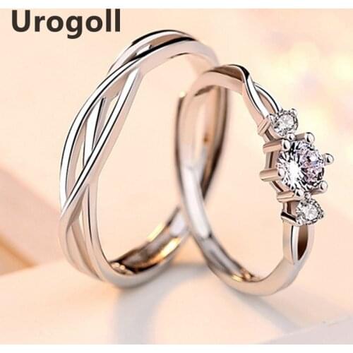 Real 925 Sterling Silver Fine Jewelry Rings For Women Fashion Jewelry Wholesale Pure Silver 925 Couple Rings Anniversary Gifts