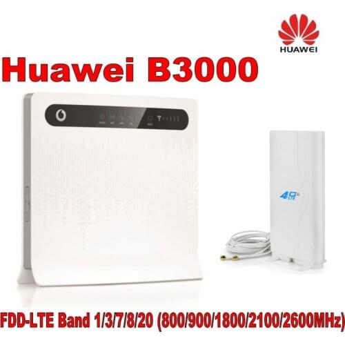 Lot of 2pcs Vodafone B3000(Huawei B593s-22) LTE 4G Wireless CPE Router support FDD800/900/1800/2100/2600Mhz plus with 4g antenna