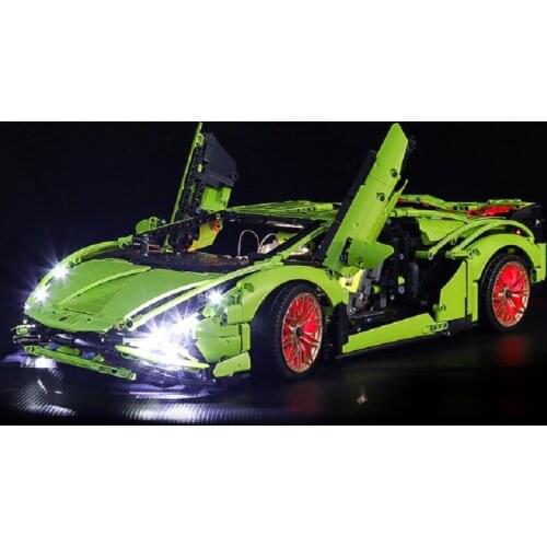LED Lighting Kit For 42115 Lamborghini SIAN FKP37 (Only LED Light, No Block Kit)