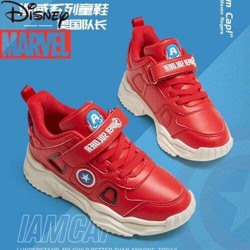 Limited Edition Marvel Heroes Avengers Captain America Childrens Shoes Sneakers Plus Velvet Warm Casual Shoes Running Shoes