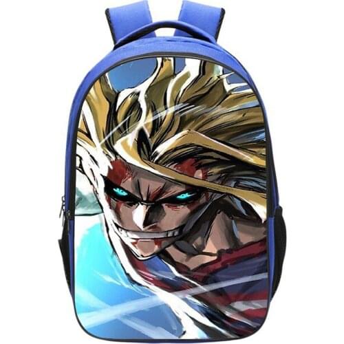 My Hero Academia School Bag Teens Backpack Boy Girl Bag Anime Print Cosplay Rucksack Fashion Cartoon Blue Bookbag Mochila