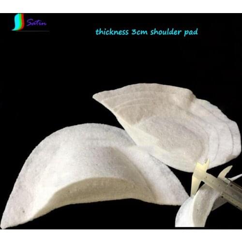 Fashion Dress Clothes Suit Coat Decoration White Thickness 3cm Cotton Semicircle Shoulder Pad A0524L