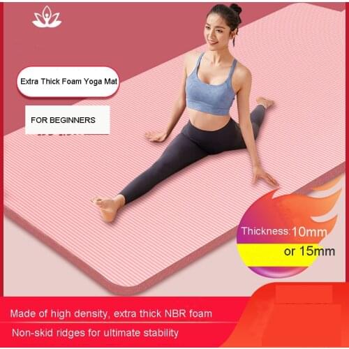 Extral Thick Foam Yoga Mat 72- Inch NBR Comfort Sports Mat for Fitness, Floor Exercise, Pilates, Home Gym Wide Workout Equipment