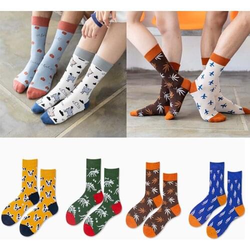 Spring and Summer New Mens and Womens Stockings Japanese Fruit Animal Trendy Socks Happy Long Tube Trendy Socks