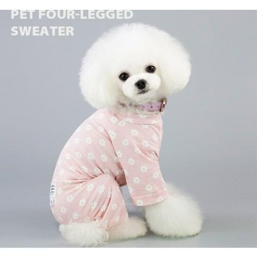 Pet Clothes Dog Four-legged Clothes Dog Clothes Spring and Summer Small Daisy One-piece Dog Costume Puppy Clothes