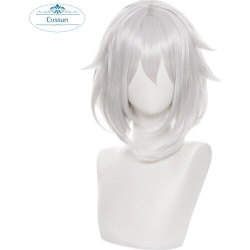 Genshin Impact Paimon Wig Cosplay Costume Anime Wigs Heat Resistant Synthetic Hair Halloween