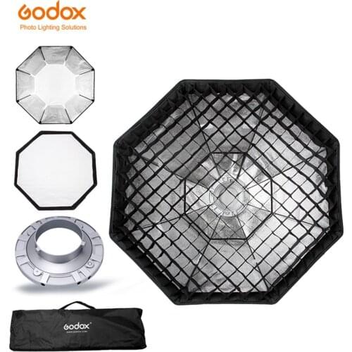 Godox Softbox 120cm 47" Octagon Honeycomb Grid Softbox soft box with Bowens Mount for Studio Flash