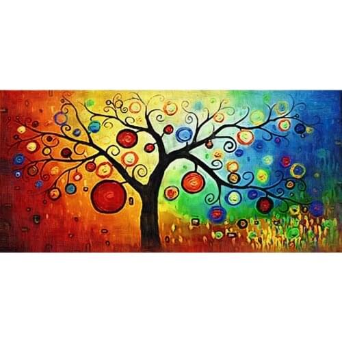 Modern handmade painting Furit tree good harvest on oil painting canvas for living room decor and wall art poster , gallery