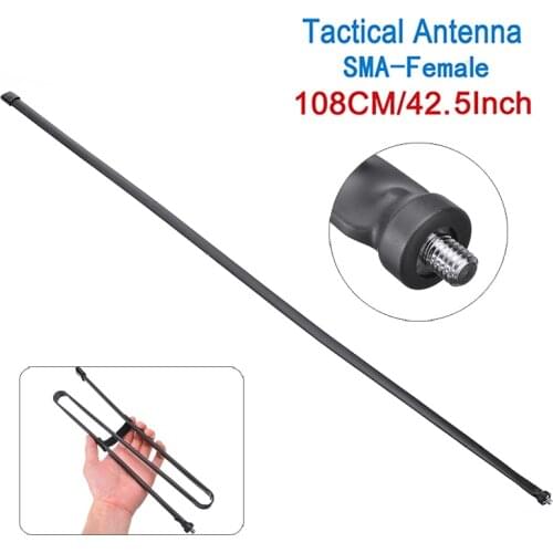 Tactical Antenna ABBREE SMA-Female Dual Band VHF UHF 144/430Mhz Foldable For Baofeng UV-5R UV-82 BF-888S Walkie Talkie Parts