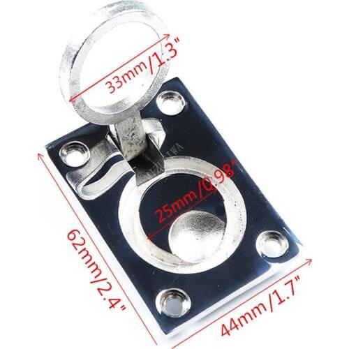 Boat Recessed Pull Handle Marine Locker Flush Lift Ring Mount Boat Marine Door for Boat Locker Stainless Steel