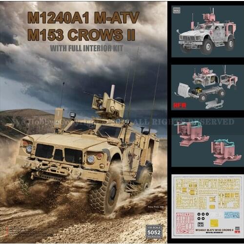 W/Fully Interior [Ryefield Model] RFM RM-5052/1001/2010/2012 1/35 M1240A1 M-ATV M153 CROWS II