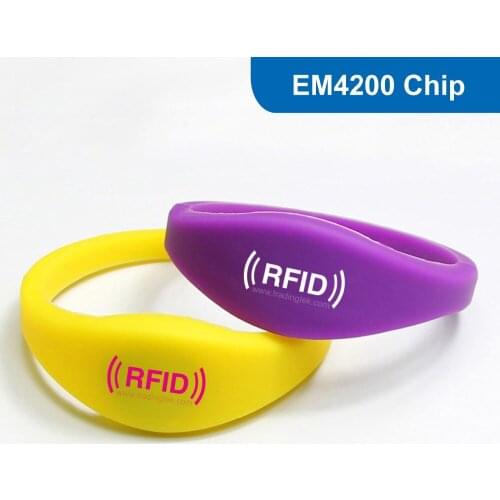 WB03 RFID wristband Silicone wristband RFID Bracelet tag ID Tag 125KHZ 64BITS R/O EM with EM4200 Chip Free Shipping
