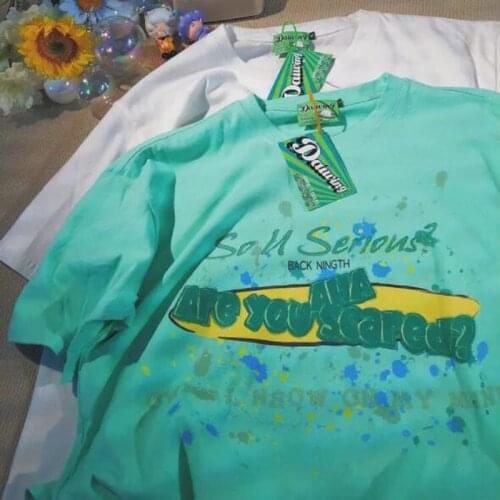 Good Quality T shirt Women Letters Print Short Sleeve Round Collar T shirts Women Cotton Spandex Women Tshirt