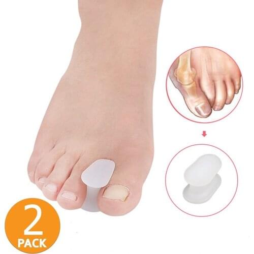1 Pair Toe Silicone Bunion Guard Foot Care Orthopedic Toe Separators Finger Toe Separator Correction Pad Foot Care Tool