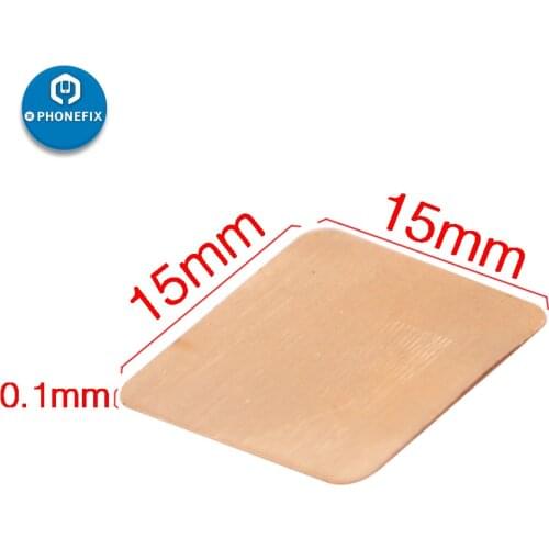 15*15mm Copper Slice Radiator Heat Sink Thermal Pad CPU Radiating Copper Heat Sink Cooling Radiator for Notebook Computer Laptop