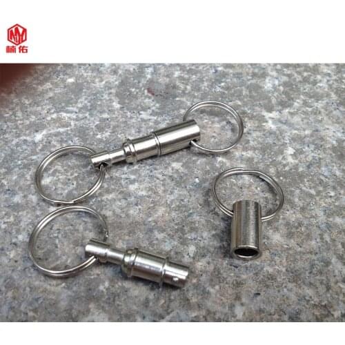 2PCS Rock Climbing Double Key Ring Lock Hanging Outdoor Tactical Backpack EDC Keychain