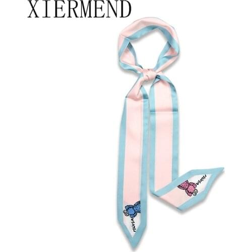 2021 new simple animal long small scarf female long bag belt hair band nice women skinny scarf