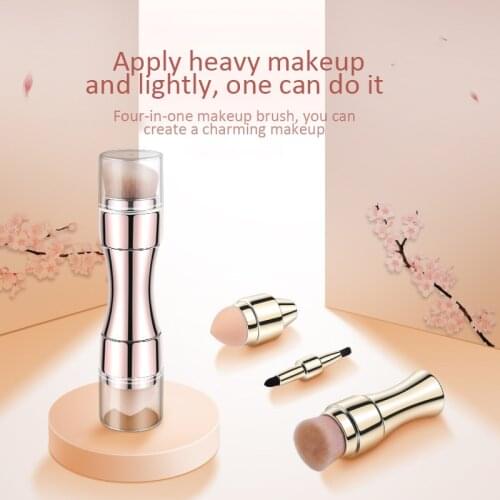 4 In 1 Multifunctional Portable Makeup Brushes Set Funcational Cosmetic Tool Kit Foundation Powder Eyeshadow Lip Bursh Maquiagem