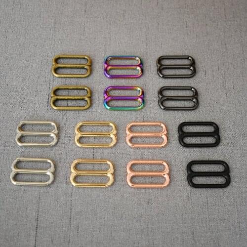 50 Pcs/Pack 25mm Metal Slider Bag Strap Clasp Handbag Web Belt Adjust Round Buckles DIY Leather Accessory