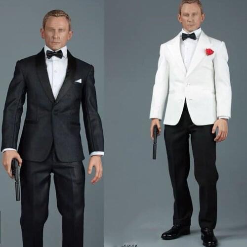 A014 1/6 Gentleman Suit Agent Clothes Set Bow Tie Mens Suit set For 12" inch Male Action Figure Dolls