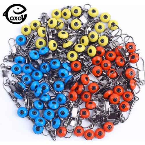 QXO 20Pcs Plastic And Stainless Steel Space Bean Reinforced Connection Fish Tackle Goods For Fishing Accessories