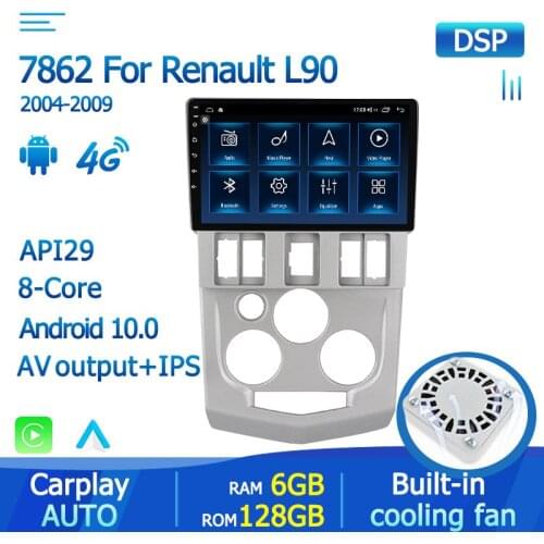 Carplay Car Radio Autoradio Multimedia Stereo Player For Renault Logan L90 2004 2005 2006 2007 2008 2009 GPS Navigation 2 Din 4G