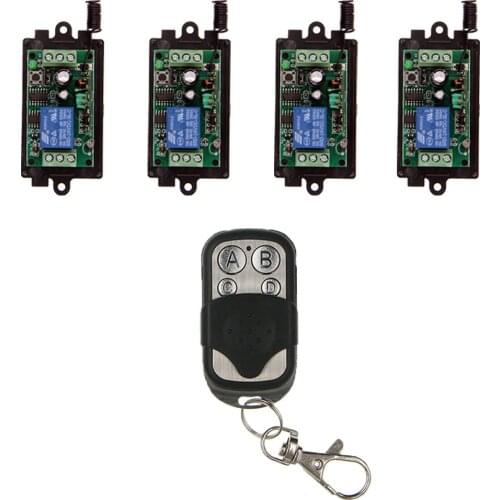 DC 9V 12V 24V single wireless remote control switch motor Car modified lighting access control electric lock remote control spli