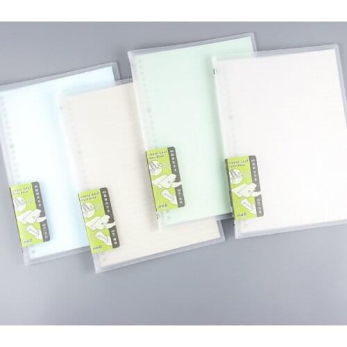 Soft Cover PP Loose Leaf Notebook Lined Square Blank Dot Frosted Semi-Transparent Journal